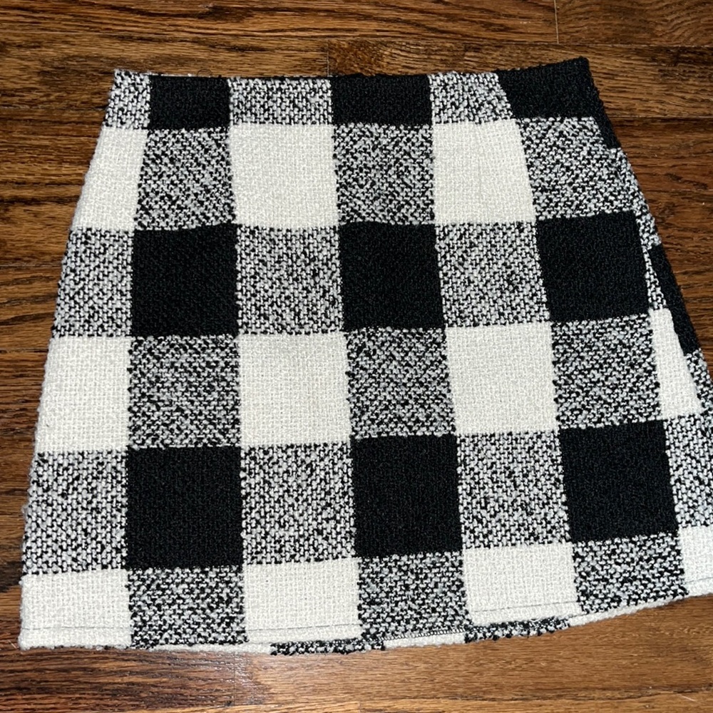 Forever 21 Asymmetrical Checkered Skirt
